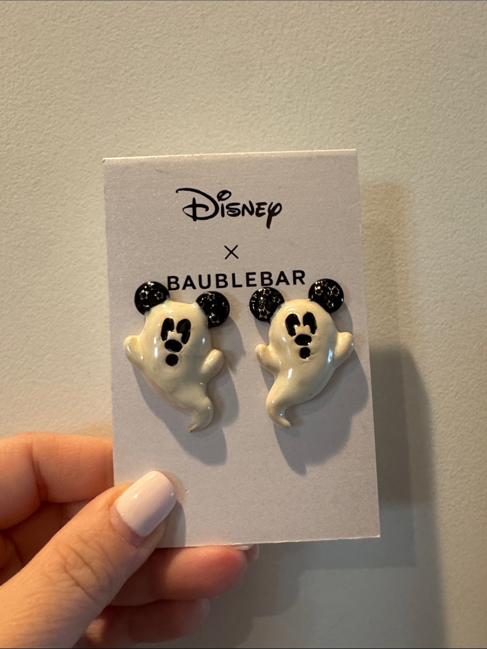 NWT! Disney x BaubleBar Mickey Mouse Ghost Figural Earrings